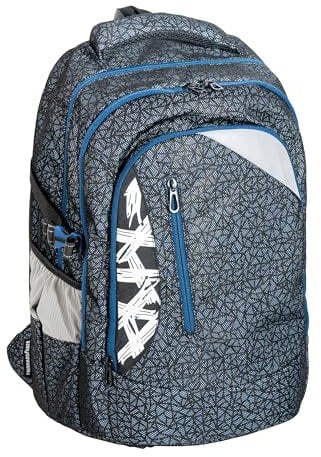 EBERHARD FABER 577644 - Schulrucksack mash dark blue, X-Style Pro, 30 Liter Volumen, Schultasche für Jungen und Mädchen