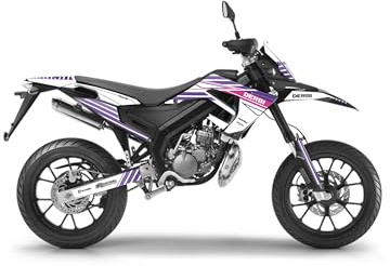 Deko-Set für Motorrad Cross Derbi Senda X-Treme 50 SM von 2018 bis 2023, Neonweiß