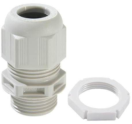 Wiska 10100611 GLP20+ White M20 Sprint Cable Gland, Pack of 10, Clamping Range 6.2-14mm,