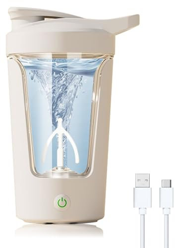 LOMUG Shaker Electrique Portable 450ml Shaker Proteine Bouteille Shaker Éléctrique Shaker Mixeur Portable Blender Petit Shaker Sport Electrique Shaker Protéine Electrique Rechargeable par USB