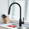 DOKKOME Wasserhahn Küche Schawrz Armatur Ausziehbar Küchenarmatur 2 Modi mit Herausziehbar Brause Abziehbar Mischbatterie Spültischarmatur Faucet Schwarz