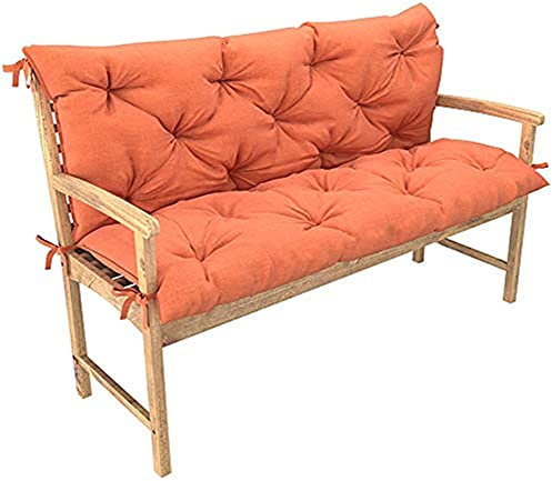 Hollywoodschaukel mit Rückenlehne für den Außenbereich, Orange, 150 x 100 cm