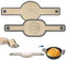 Gekamoyue 2 Pièces Tapis de Cuission en Silicone, Tapis de Cuisson à Pain Réutilisable pour Dutch Oven Avec Manche Extra Long, pour Biscuits, Pizza