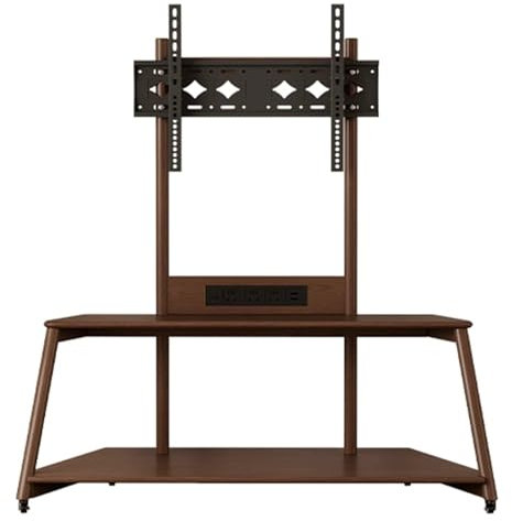 LYXWGRZD Support TV sur Pied, Support TV roulettes, Pied pour Téléviseurs Inclinable À 15°, Meuble TV en Bois avec Étagère, Pied TV Universel d'angle, for Chambre À Coucher, Extérieur(47.2in/120cm)