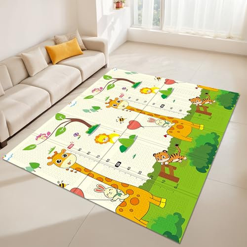 FENIXSHOP24 Tappeto Gioco Bambini Neonati - Pieghevole, Reversibile, Impermeabile 180x150x1 cm - Cod: FD002
