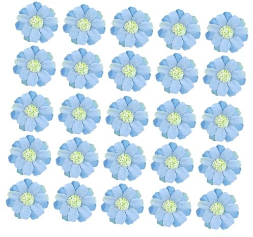 MAGICLULU 50piezas Cabezas De Crisantemo Falso Decoración DIY Artesanal Flores Falsas Creativas Accesorios De Decoración Floral para Manualidades Tocados Ropa