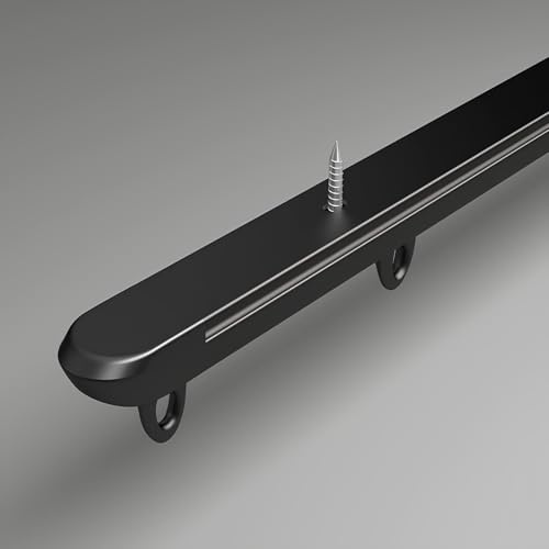 IRUGS Gebogene Decke Vorhangschiene | 1-Läufig Gardinenschiene Aus Aluminium | 90°-Eckwinkel | Für Vorhänge, Duschvorhang, Raumteiler, Wohnmobil-Vorhang(Black-A,580cm/19.0ft)