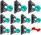 Button Fix Lot de 10 supports de guidage de type 2 pour panneaux de 90°