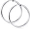 Materia Breite Creolen Silber 925 Damen - 40mm Kreolen Ohrringe rund für Frauen Teenager mit Schmuck Etui SO-131