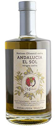 Extra natives Olivenöl 'ANDALUCIA EL SOL' - 500 ml eine Delikatesse aus unreifen Oliven gepresst
