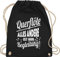 Turnbeutel Rucksack - Musik Instrument Zubehör - Querflöte Alles andere ist nur Begleitung! - Unisize - Schwarz - instrumente für musiker flötistin beutel musikinstrumente querfloete turnsack