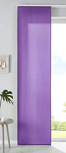 Gardinenbox 85600N Lot de 1 Rideau Coulissant en Microfibre, séparateur de pièce, H x l 245 x 60 cm, Violet Mat, Barre de lestage, 85600N