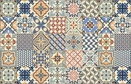 Vilber Toledo DU 01 100X155 Alfombra, Vinilo, Multicolor-01, 100 x 155 x 0.22 cm