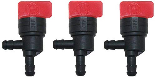 Hippotech 3 pezzi 1/4 Valvola di intercettazione del gas combustibile in linea Petcock Lanciatore a 90 gradi per spazzaneve