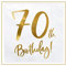 20er Pack hochwertige Servietten 70. Geburtstag Servietten 70 Geburtstag Feier 70 Jahre Papier Servietten Zahl 70 Gold