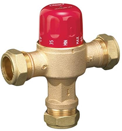 Kudos-Trading - Reliance Heatguard RWC 28mm Temperature Mixer Valve for Water underfloor Heating Kits 28mm Compression Fitting Thermostatic Mixing Valve for Domestic Hot Water.