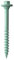 Organic Green Coated TimberDrive Screws with Hex Head (Heat Treated for Extra Strength, Sharped Thread for Superior Drive Technology) Gimlet Point Requires No Pre-Drilling (50, 7mm x 100mm)