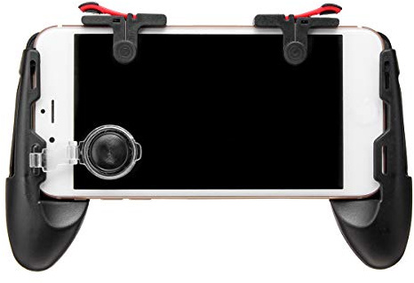 BouBou 4 In 1 Abs Schwarz Game Controller Trigger Shooter Gamepad Mit Feuerschlüssel Für Pubg Kompatibel Mit Smartphones