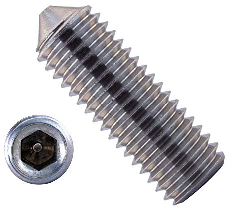 Gewindestifte mit Innensechskant u. Spitze M5x7 mm aus Edelstahl A2 (5 Stück) | DIN 914 - Madenschrauben - Wurmschrauben von MESAROS®