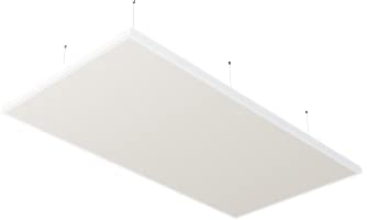 Horch Akustik Deckensegel mit Ihrem Wunschmotiv, Schallabsorber zur Lärmreduktion, 120x240cm - 2,88m² Rahmen: Weiß EPS