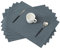 Berklan Leinen Tischsets Platzsets 45 x 30 cm 6er Set 80% französischer Flachs 20% Baumwolle Weich Langlebig Waschbar Blauer See