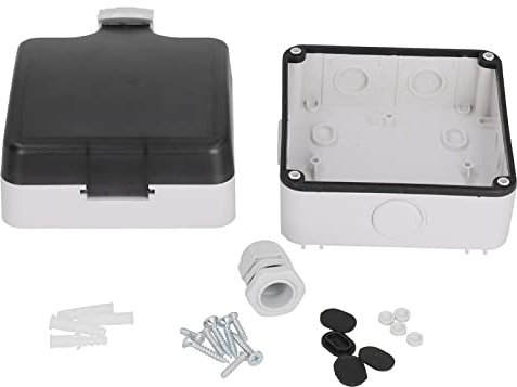 Outdoor Wasserdichte Steckdosenbox, Geschaltete Steckdosenabdeckungen 5-Loch IP66 PC Wasserdichtes Gehäuse Regenschutz Wandsteckdosen Wetterfeste Steckdose für 86 Steckdose Außerhalb Gartenküche