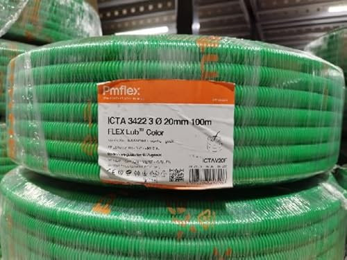 PM Plastic Materials Gaine ICTA Ø20MM PM Plastic Vert 100M avec Tire-Fil