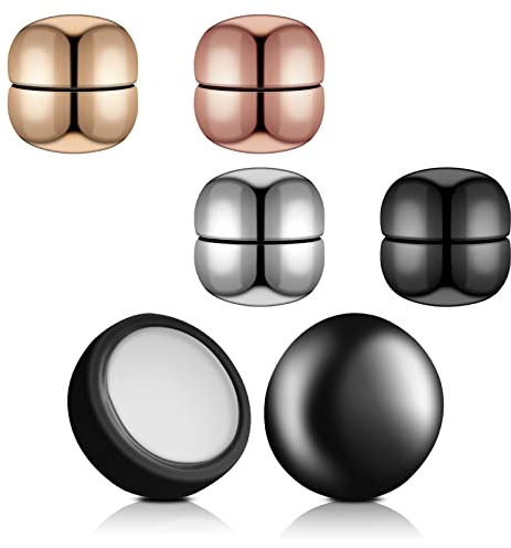 ASTER 4 Stück Hijab magnetische Pins, Starke Metallbeschichtung Magnetischer Hijab Clip Keine Lochstifte Broschen Schal Pins für Muslimischen Schal MultiUse Runder Clip