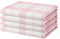 Hometex Premium Textiles 4er Set Geschirrtücher Grubentücher | Oeko-TEX®Standard 100 - aus 100% Baumwolle | Extra saugfähig und schnell trocknend | 50 x 70 cm Rosé