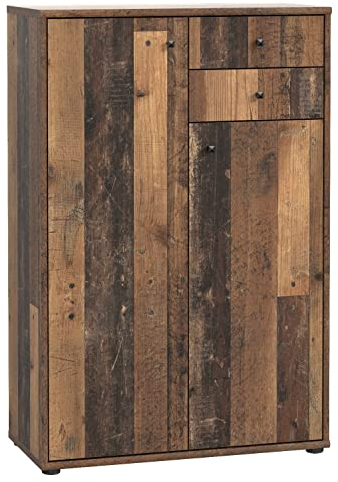 Newroom Kommode Old Wood Sideboard Modern - 73,7x111,1x34,8 cm (BxHxT) - Highboard Anrichte - [Dudley.Two] Büro Arbeitszimmer Wohnzimmer