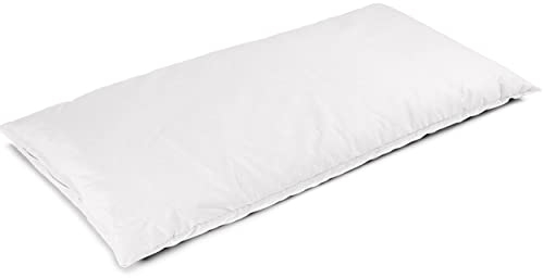 GIRAFFENLAND Lagerungskissen, Kopfkissen oder Schlafkissen 60x30cm Kissen mit EPS-Perlen und Reißverschluss, 1-2mm, Farbe: weiß