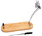 Fackelmann Set Jamonero Giratorio y Plegable de Madera de Bambú 48x19 cm, Juego Jamonero y Cuchillo, incluye Cuchillo Jamonero Nirosta Elegant 34 cm en Acero Inoxidable…
