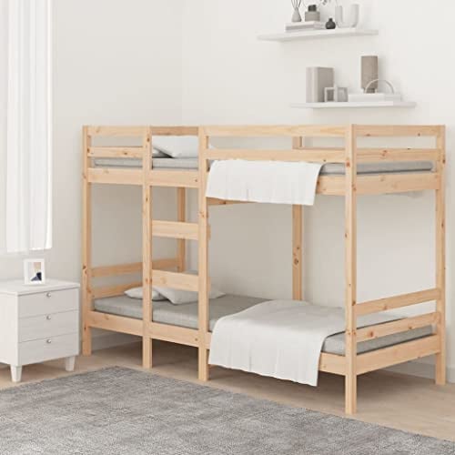 vidaXL Etagenbett ohne Matratze 90x190 cm Massivholz Kiefer