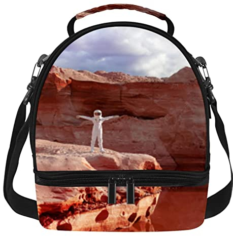 Lonchera de doble piso, con aislamiento, impermeable, térmica, grande