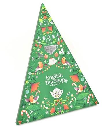 English Tea Shop – Calendrier de l’Avent thé et infusions biologiques Triangle vert – 25 sachets à découvrir – Coffret cadeau de Noël