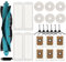Kit de accesorios de repuesto Para Cecotec Para Conga 11090 Robots aspiradores,Filtros HEPA,Cepillos Laterales,Cepillo Giratorio,Paños de fregona,Bolsas para el polvo,Cepillos de limpieza,B