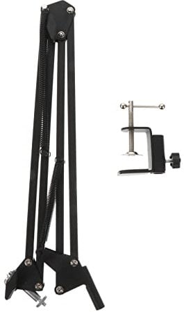 OKUMEYR Cantilever Bracket Video Camera for Computer Usb Camera Projector Mount Desktop Scissor Arm Stand Upgraded Desktop Stand Desktop Webcam Clamp Camera Clamp Copper Metal Telescopic
