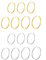 ALEXCRAFT Set Anelli Donna Impilabili Nocche Midi in Acciaio Inossidabile - Oro e Argento Fedine Sottili Per Tutte Le Dita Pollice Mignolo