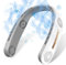 OLV Neck Fan 4 Turbo 6000mAh Portable 360 Cooling Airflow Bladeless USB Rechargeable with 3 Speeds Adjustment Wearable Personal Fan for Outdoor Travel Indoor - White