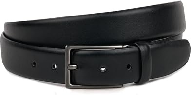 FENIX ORLANDO Kindergürtel für Jungen & Mädchen Farbe Jet Black, verstellbarer Gürtel aus Leder für Kinder und Jugendliche, Größe 75cm, nickelfreie Schnalle 30 mm breit