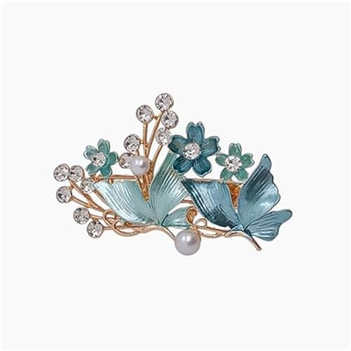 Blue Flower Duckbill Hair Clip Spring Hair Clip Rhinestones Flower Hair Clips for Women Girls Pearl Hairpins Duckbill Clip Hair Accessories Hair Styling Clips for Thick Thin Hair