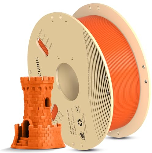 ANYCUBIC Filamento PLA 1,75, Filamento PLA per Stampante 3D Precisione 1,75 mm +/- 0,02 mm, Identificazione Intelligente Filamento di Stampa Intelligente, Arancione Vibrante 1KG(2,2 lbs)