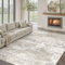 PureCozy Modern Abstract Beige Gray Area Rug 6x9 Machine Washable Large Carpet Neutral Kitchen Indoor Accent Throw Low Pile Non Slip Distressed Living Dining Room Bedroom Office