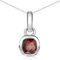Materia Granat Stein Kette Silber 925 - Roter Anhänger Damen KA-248-Granat_K141