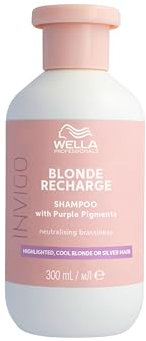 Wella Professionals Invigo Blonde Recharge Shampoo - Colour Protection Purple Shampoo for Blonde Hair - With Vitamin E (300 ml)
