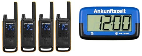 Motorola Talkabout T82 Extreme Quad PMR Funkgerät & Needit elektronische Parkscheibe Park Micro I automatische Parkscheibe
