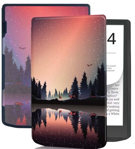 Schutzhülle für Pocketbook InkPad 4 / Color 3 / Color 2 / Vivlio InkPad 4 19,8 cm (7,8 Zoll), TPU, Leder, für PocketBook InkPad 4, Smart Slim Folio-Cover mit automatischer Sleep/Wake-Funktion, für