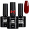TOMICCA Base Coat No Wipe Top Coat und Matte Top Coat Gel UV Nagellack Kit, Soak Off UV LED Nagellack Nail Art Design Nägel Maniküre Kit DIY 3 x 8ml