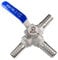 Edelstahl-Ventil, 1 Stück 3-Wege-Kugelhahn, 304 Edelstahl-Dreiwege-Schlauchkugelhahn for Wasseradapteranschluss (Farbe: T-Anschluss, Größe: 13 mm)(L Port,10mm)