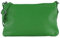 modamoda de T258 Damen Leder Umhängetasche Clutch Kosmetiktasche handmade in Italy, Farbe:Blattgrün
